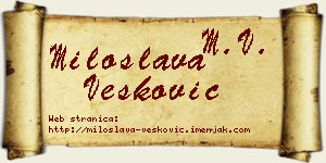 Miloslava Vesković vizit kartica